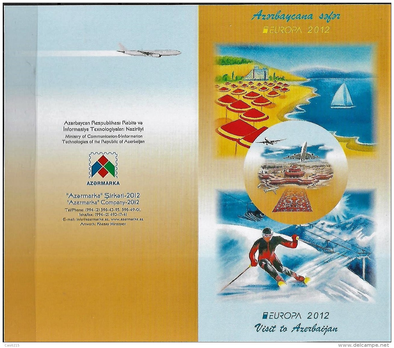 AZERBAIJAN  2012 Europa Tourisme Caspian Sea, 1 Booklet MNH - 2012