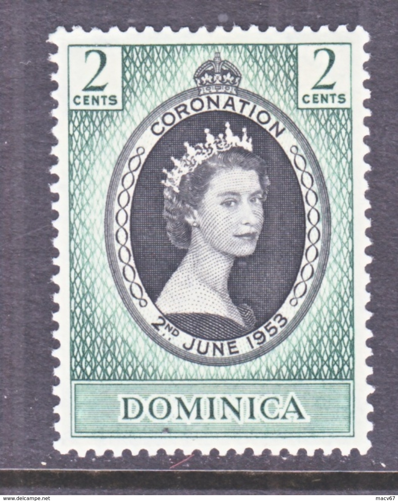 DOMINICA  141   *   Q.E. II  CORONATION  1953 - Dominica (...-1978)