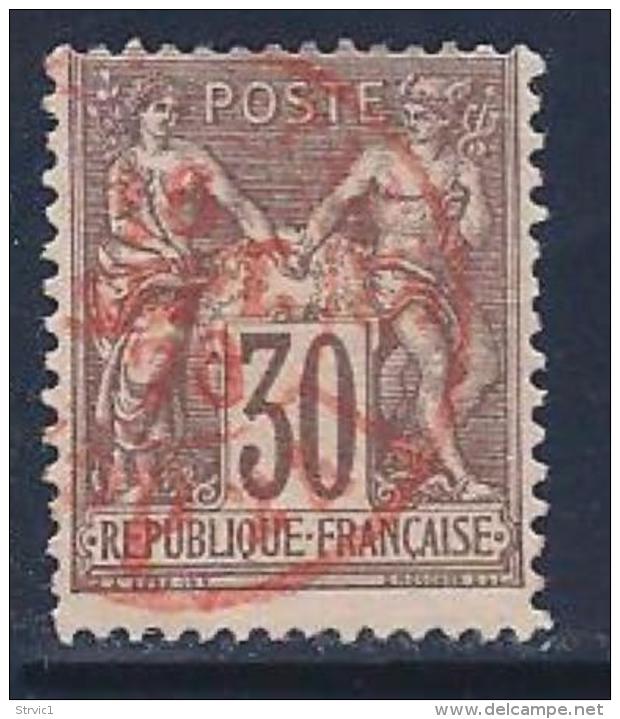 France, Scott # 73 Used Peace And Commerce, 1876 - 1876-1878 Sage (Type I)