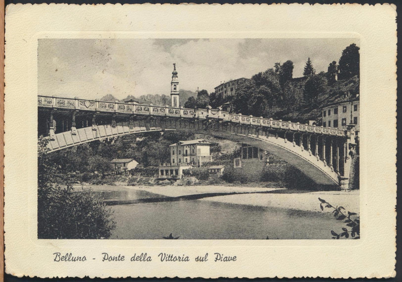 °°° 5478 - BELLUNO - PONTE DELLA VITTORIA SUL PIAVE - 1957 °°° - Otros & Sin Clasificación