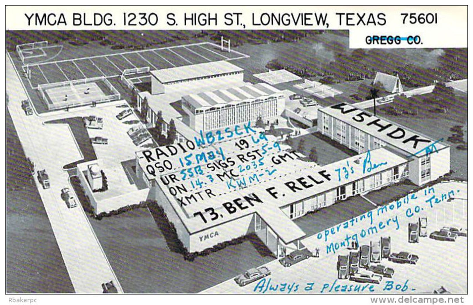 Amateur Radio QSL - W5HDK/M Mobile In Montgomery County TN -USA- 1969 - Radio Amateur