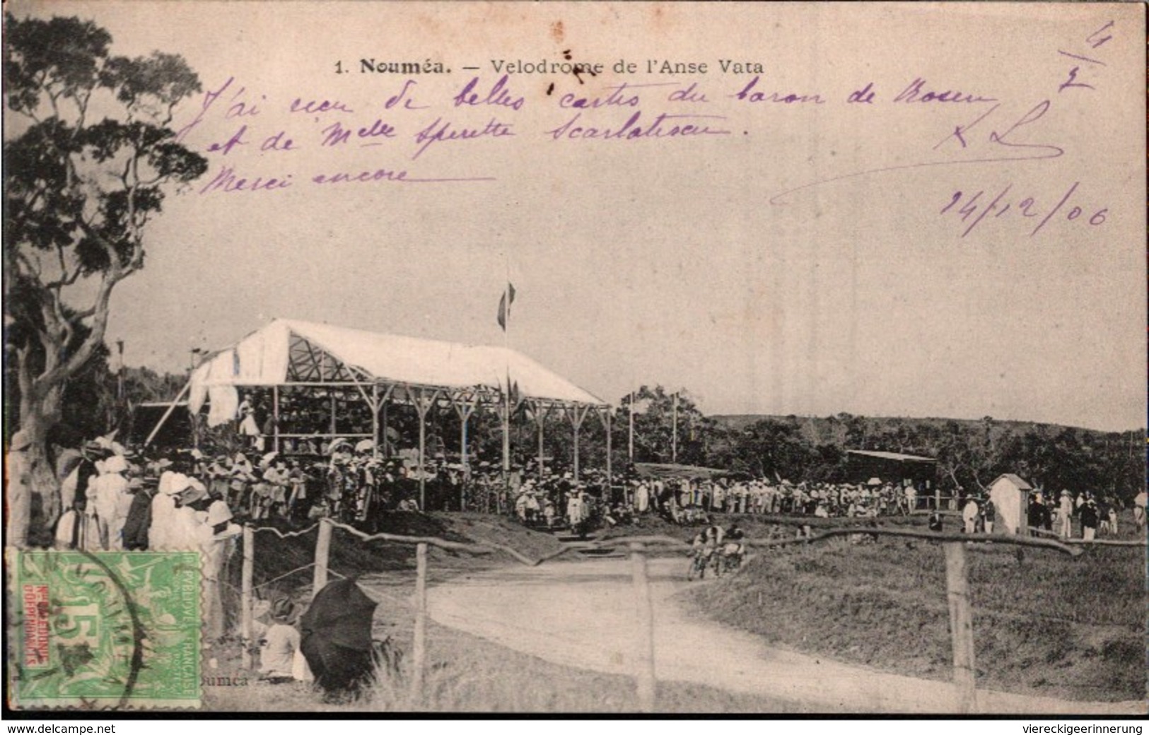 ! Cpa 1906 Noumea, Neukaledonien Velodrome, Radsport, Fahrradrennen, Cyclisme Cycling, Bicycle, Caledonie - Neukaledonien