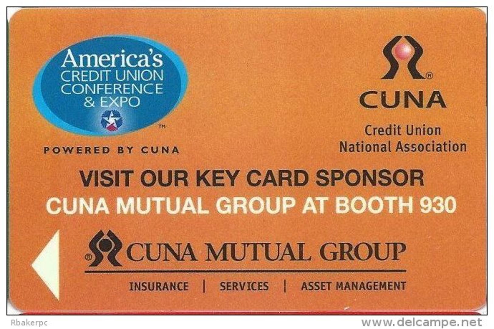 CUNA Mutual Group - Convention Advertising Hotel Room Key - Hotel Keycards