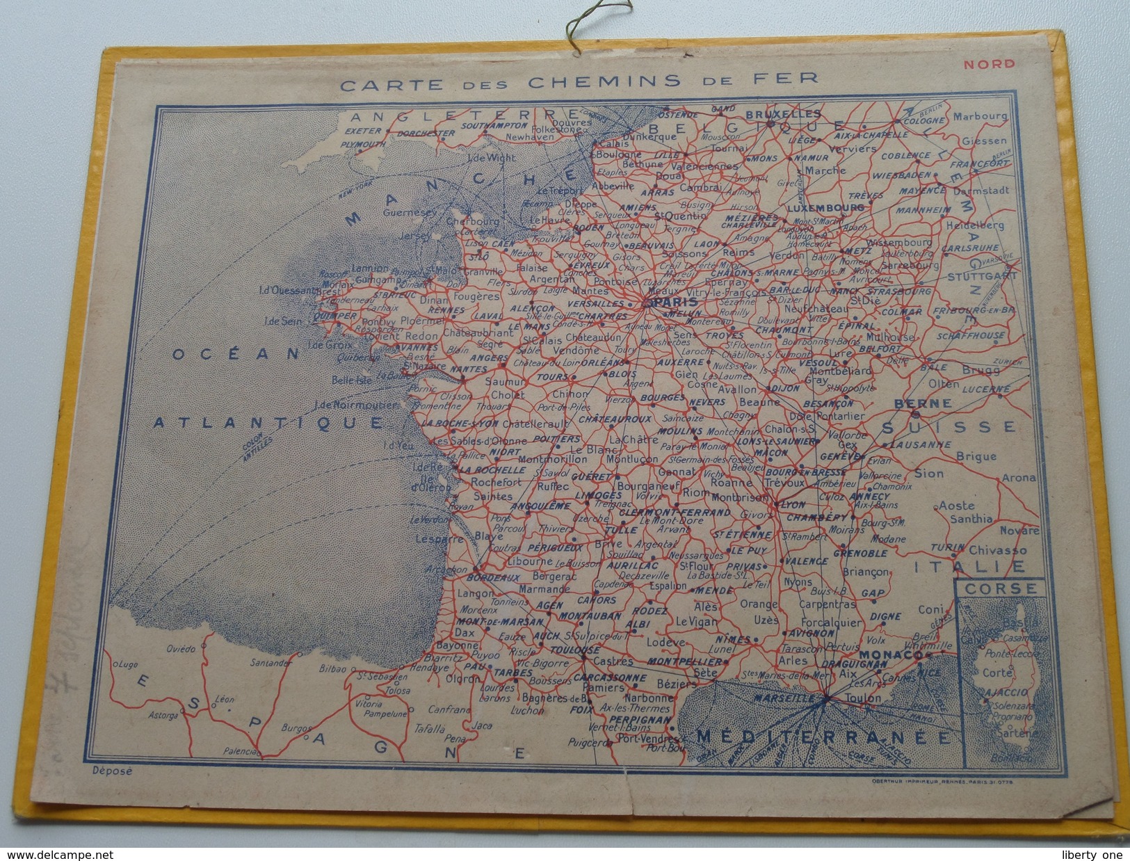 1947 Sérénité / Carte Des Chemins De Fer NORD ( Oberthur Rennes Paris : Zie/voir Photo Pour/voor Detail !! - Grand Format : 1941-60