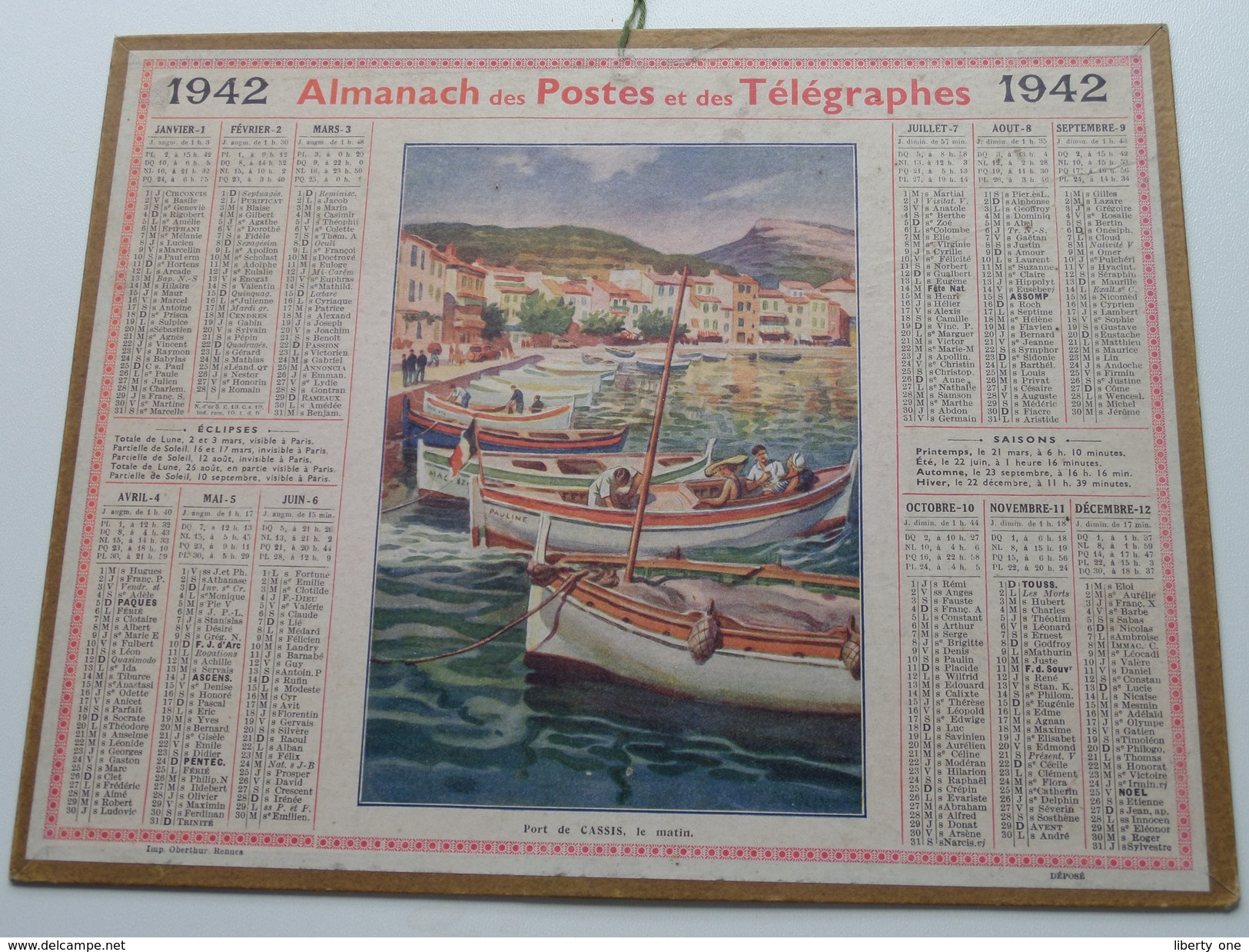 1942 Port De Cassis, 1e Matin ( Oberthur Rennes : Zie/voir Photo Pour/voor Detail !! - Grand Format : 1941-60