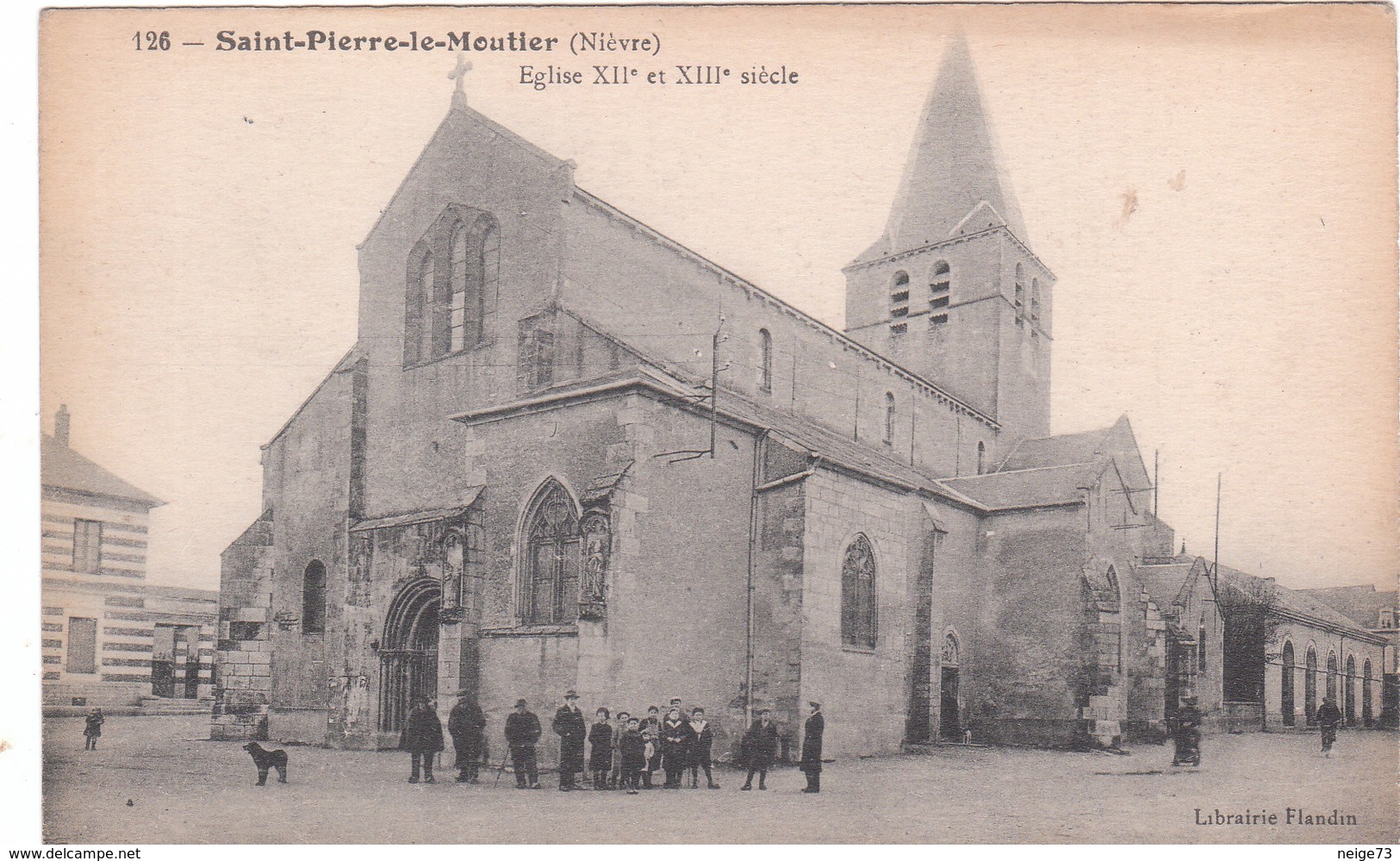 Carte Postale Ancienne De La Nièvre - Saint Pierre Le Mouthier - Eglise XII° Et XIII°siècle - Saint Pierre Le Moutier