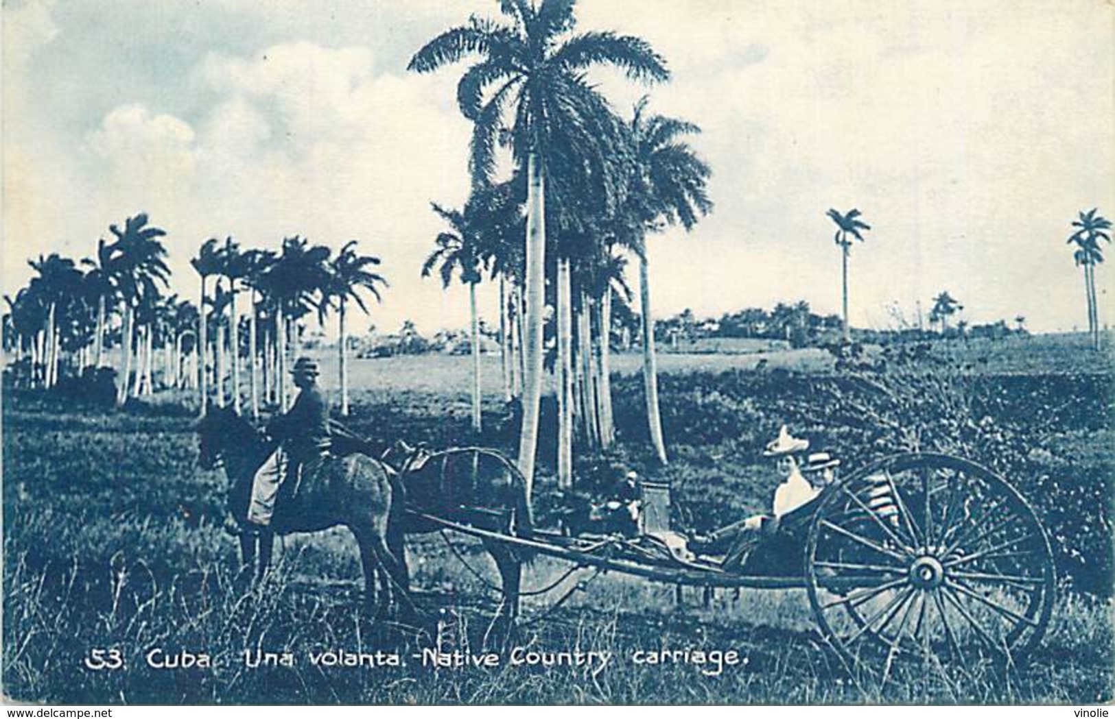 A-17.5613 :   CUBA. UNA VOLANTA. NATIVE COUNTRY CARRIAGE. - Cuba