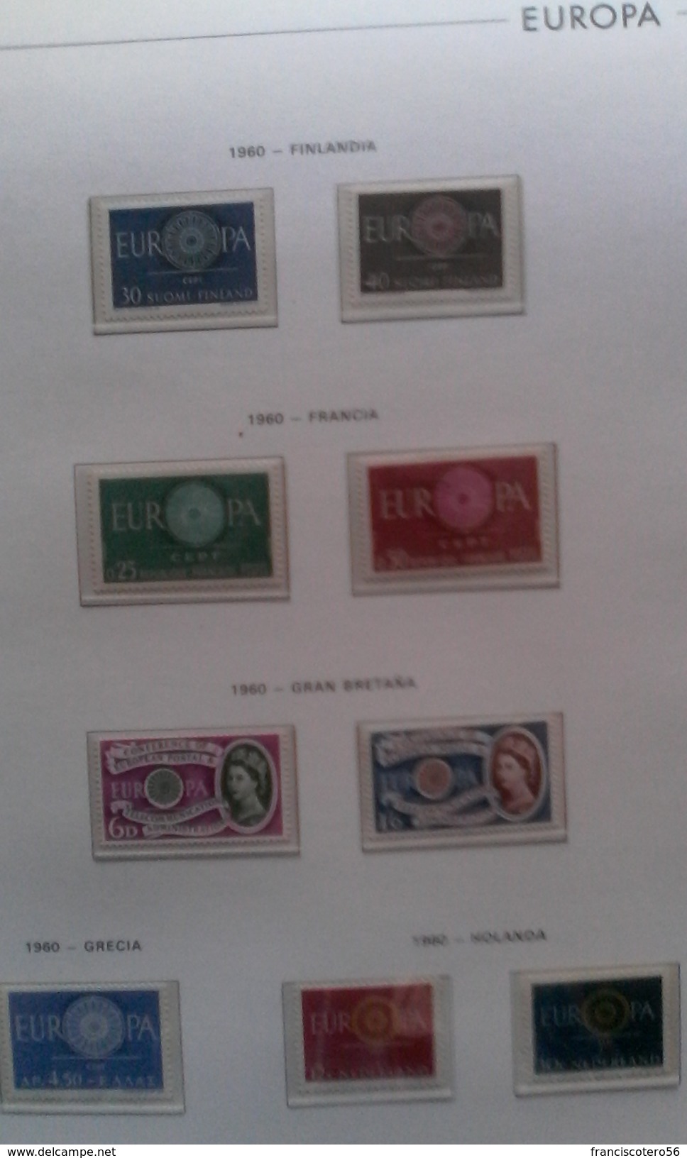 Tema: ( Europa-C.E.P.T. ). Coleccion, Completa de Lujo, desde el Año: 1956/2000.Montada en 6.- Albumes semilujos.