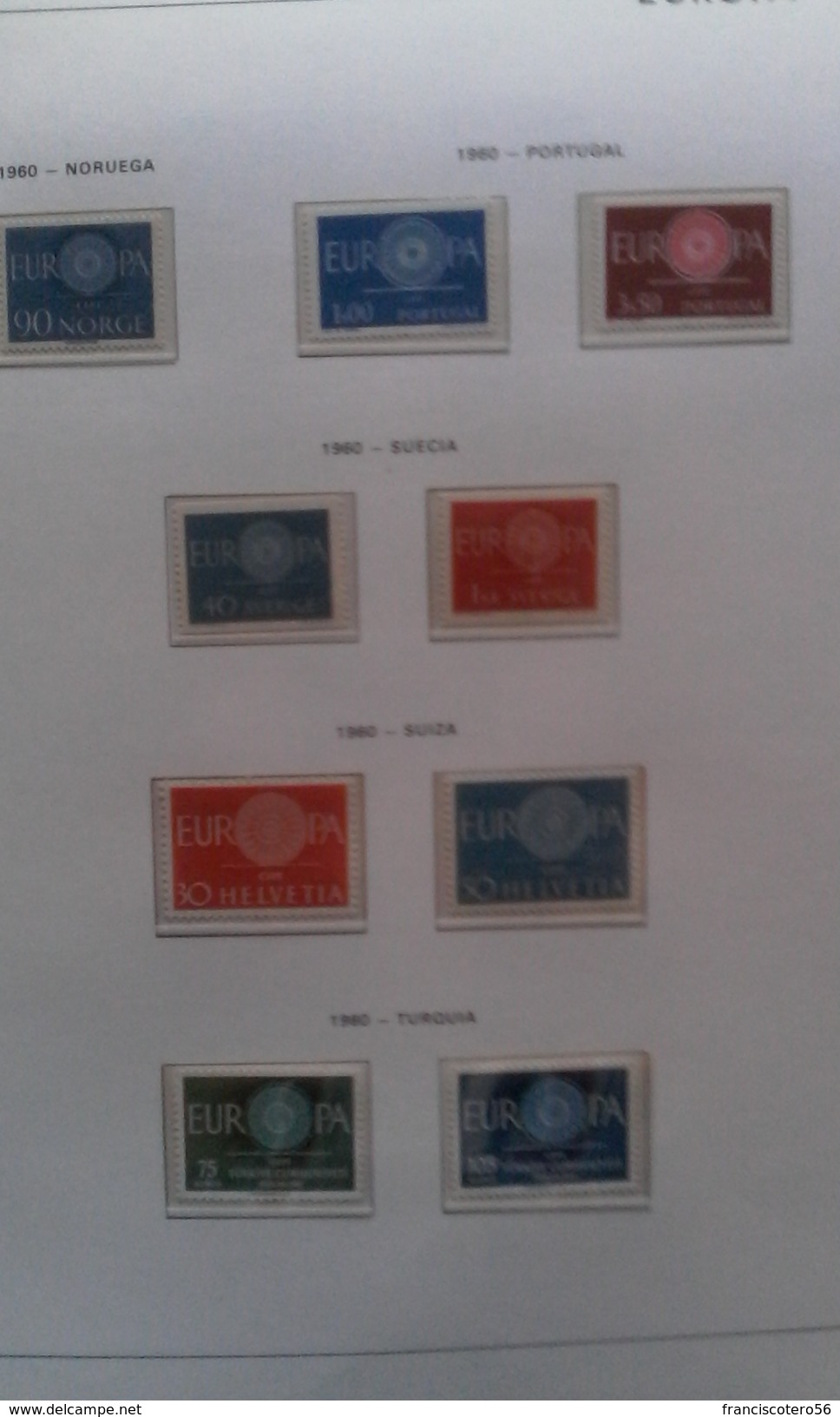 Tema: ( Europa-C.E.P.T. ). Coleccion, Completa de Lujo, desde el Año: 1956/2000.Montada en 6.- Albumes semilujos.