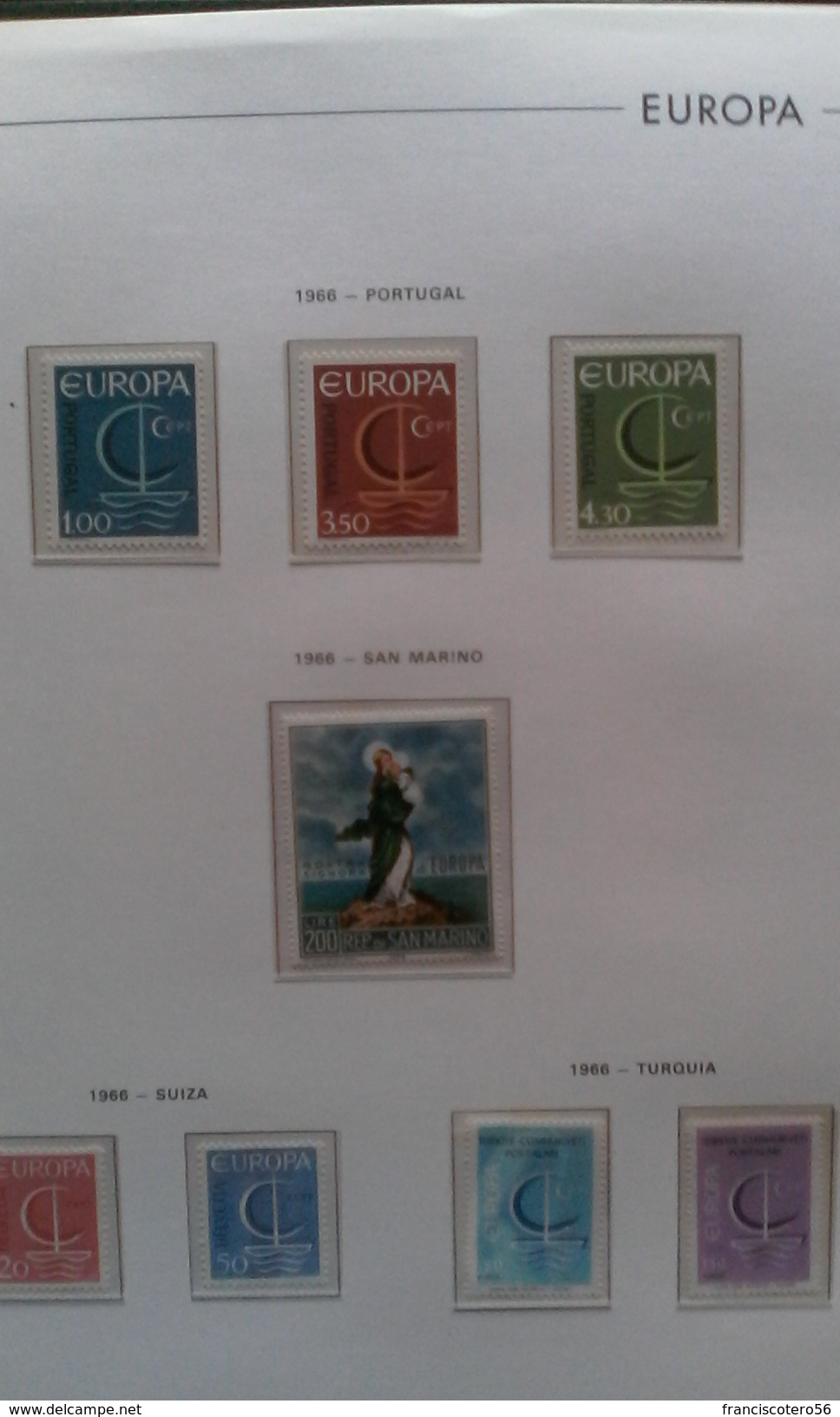 Tema: ( Europa-C.E.P.T. ). Coleccion, Completa de Lujo, desde el Año: 1956/2000.Montada en 6.- Albumes semilujos.
