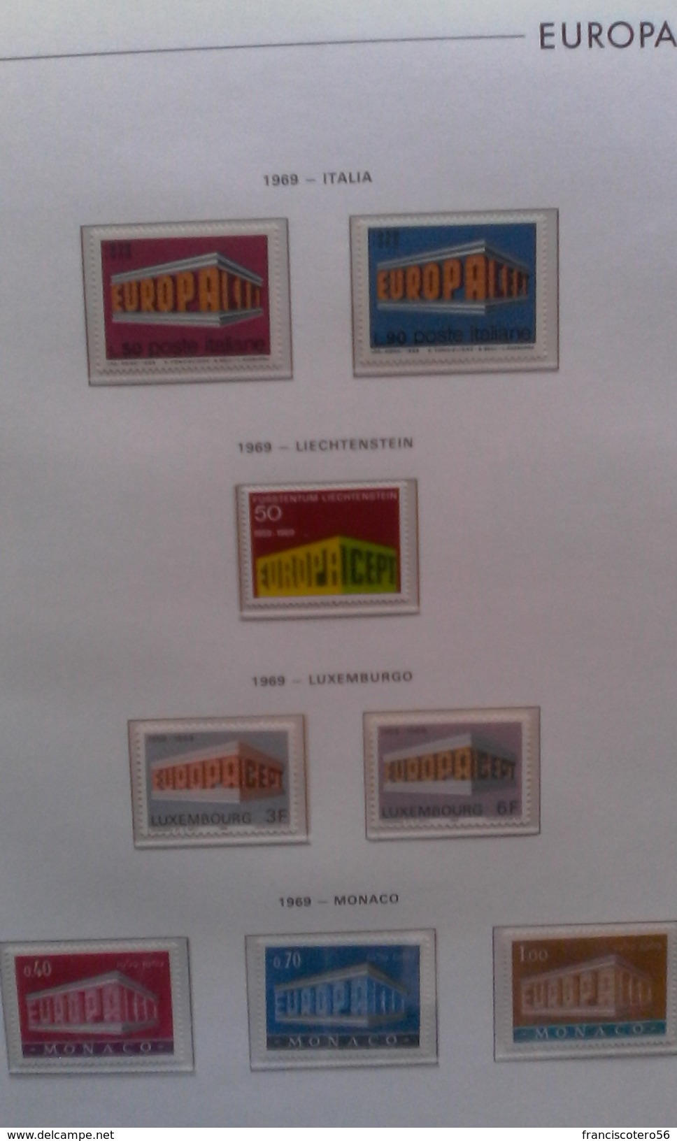 Tema: ( Europa-C.E.P.T. ). Coleccion, Completa de Lujo, desde el Año: 1956/2000.Montada en 6.- Albumes semilujos.