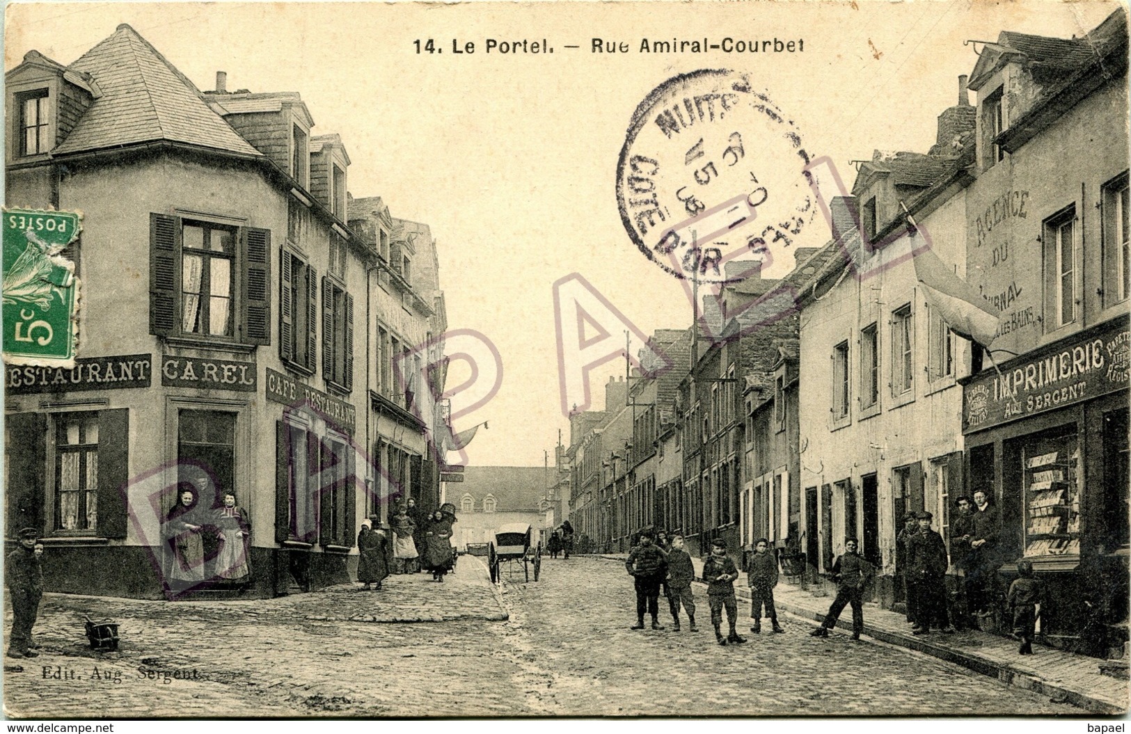 Le Portel (62) - Rue Amiral Courbet (Circulé En 1908) - Le Portel