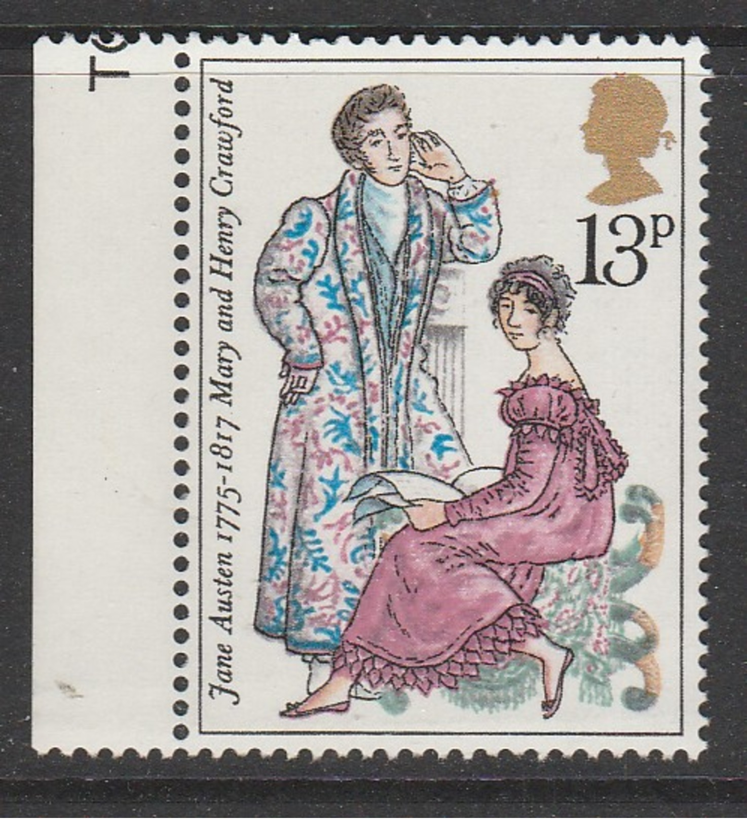 GB 1975 Birth Centenary Of Jane Austen (Novelist) Multicoloured ** MNH SG.992 - Nuovi