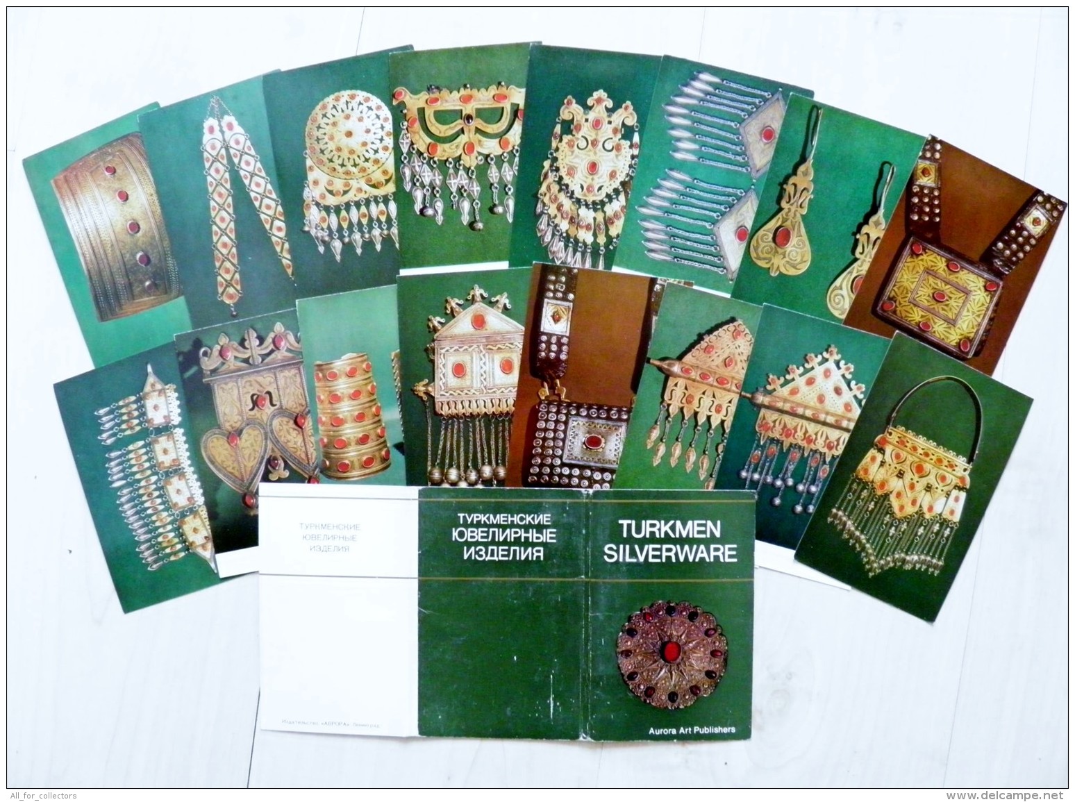 16 Cards In Folder From Ussr 1975 Turkmenistan Turkmen Silverware Jewelry - Turkménistan