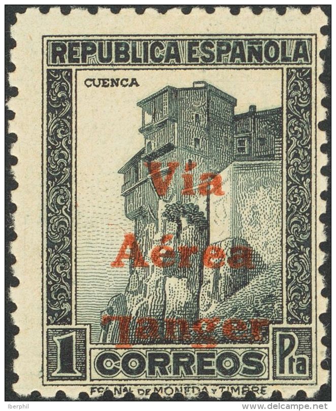 DEPENDENCIAS POSTALES ESPA&Ntilde;OLAS. T&aacute;nger. * MH 138hcce 1 Pts Pizarra. CAMBIO DE COLOR EN LA SOBRECARGA, En - Maroc Espagnol