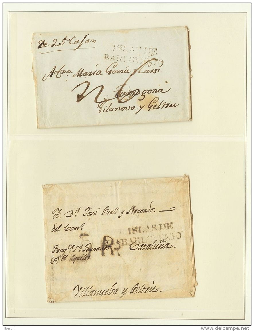 DEPENDENCIAS POSTALES ESPA&Ntilde;OLAS. Cuba-Prefilatelia. SOBRE (1840ca). Espectacular Conjunto De Diez Cartas Dirigida - ...-1850 Prephilately