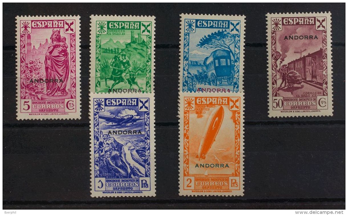 DEPENDENCIAS POSTALES ESPA&Ntilde;OLAS. Andorra-Beneficencia. ** MNH 1/6 Serie Completa. MAGNIFICA. (Edifil 2017: 485&eu - Autres & Non Classés