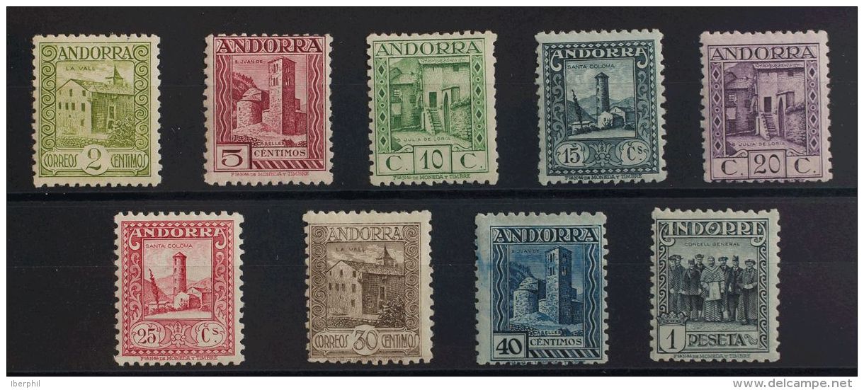 DEPENDENCIAS POSTALES ESPA&Ntilde;OLAS. Andorra. * MH 15/24d Serie Completa. Bien Centrada. MAGNIFICA. (Edifil 2017: 320 - Autres & Non Classés