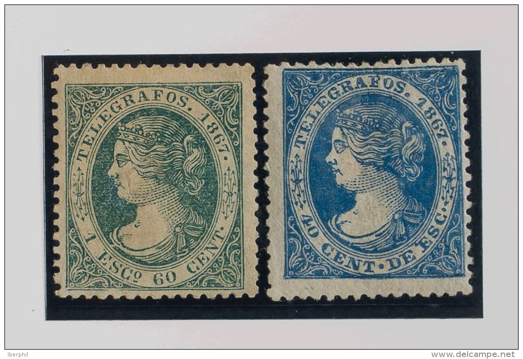 TELEGRAFOS. * MH 18, 19 40 Cts Y 1600 Mils. MAGNIFICOS. (Edifil 2017: 385&euro;) - Other & Unclassified