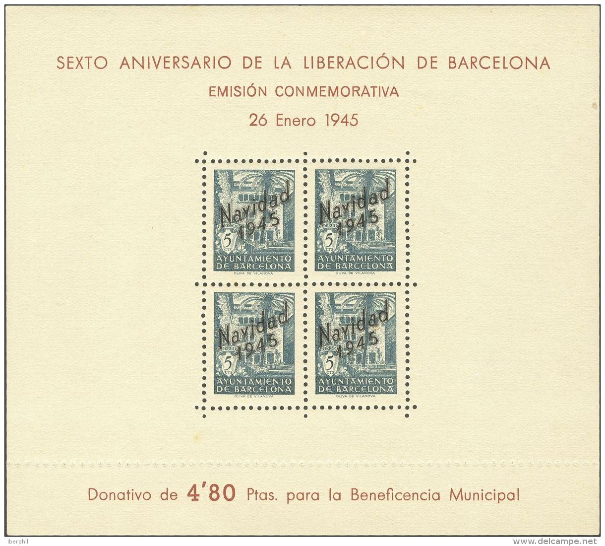 AYUNTAMIENTO DE BARCELONA. ** MNH NE29/30 Serie Completa. MAGNIFICA. (Edifil 2017: 520&euro;) - Barcelona