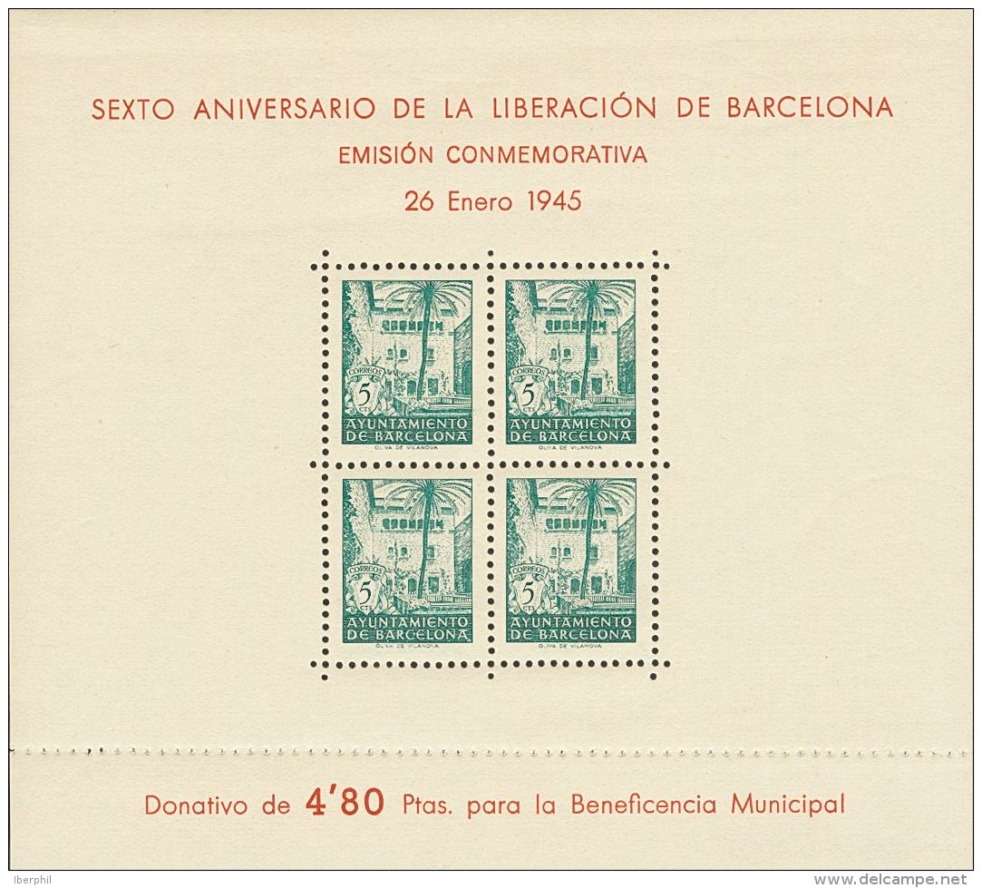 AYUNTAMIENTO DE BARCELONA. ** MNH NE27/28 Hojas Bloque. NO EMITIDAS. MAGNIFICAS. (Edifil 2017: 114&euro;) - Barcelone