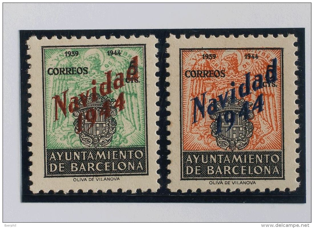 AYUNTAMIENTO DE BARCELONA. ** MNH SHNE25/26 Serie Completa, Procedente De La Hoja Bloque. NO EMITIDA. MAGNIFICA. (Edifil - Barcelone