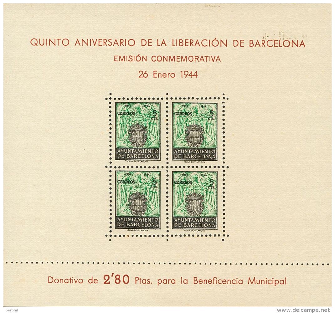 AYUNTAMIENTO DE BARCELONA. ** MNH 60/61 Hojas Bloque. MAGNIFICAS. (Edifil 2017: 25&euro;) - Barcelona