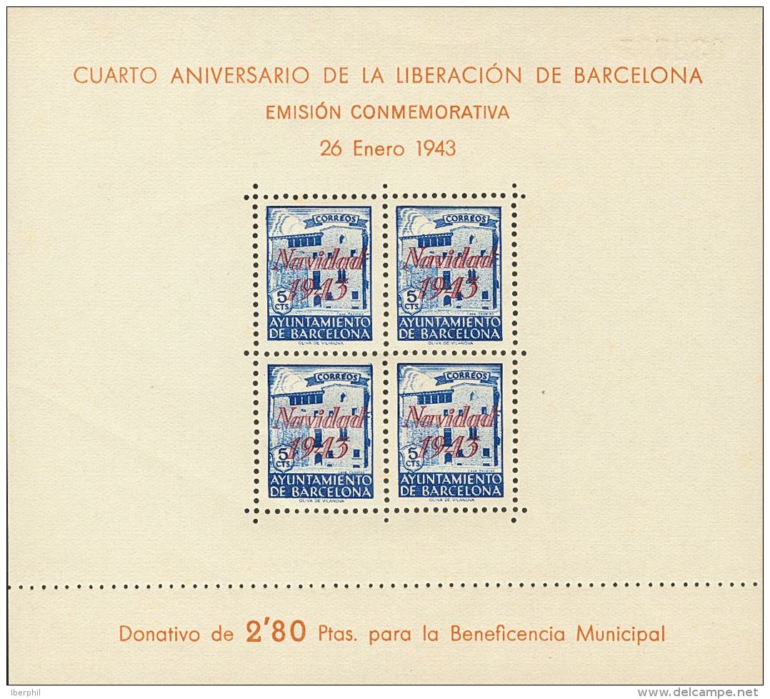 AYUNTAMIENTO DE BARCELONA. ** MNH 53/54 Hojas Bloque. MAGNIFICAS. (Edifil 2017: 96&euro;) - Barcelone