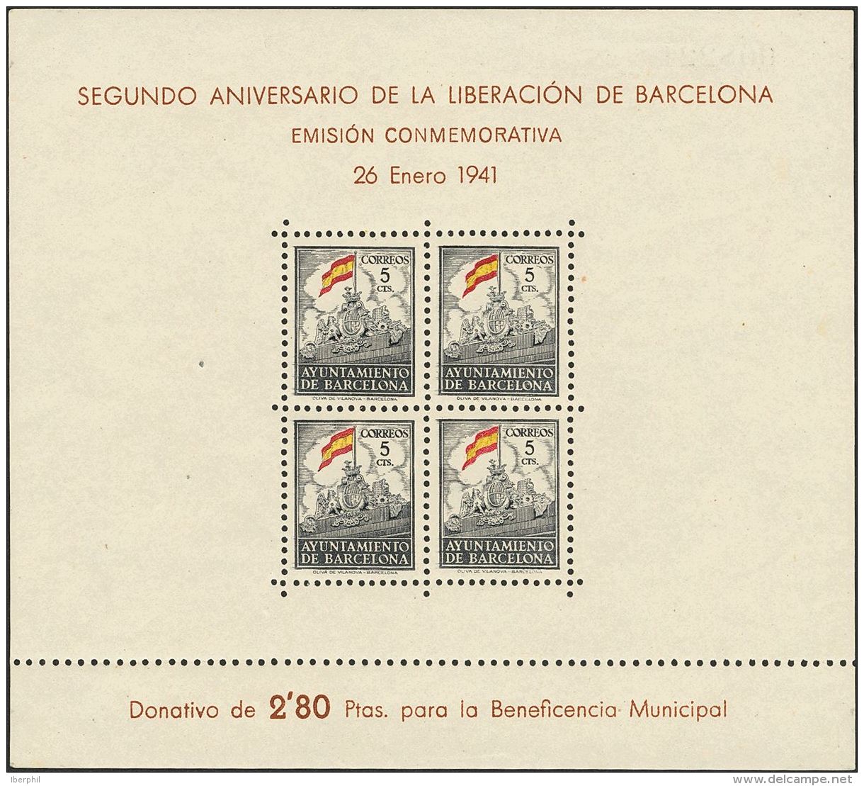 AYUNTAMIENTO DE BARCELONA. ** MNH 29/30 Hojas Bloques. MAGNIFICAS. (Edifil 2017: 18,5&euro;) - Autres & Non Classés