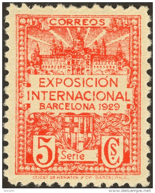 AYUNTAMIENTO DE BARCELONA. ** MNH 10ecf 5 Cts Naranja. SIN COLOR DEL FONDO. MAGNIFICO. (Edifil 2011: 88&euro;) - Barcellona