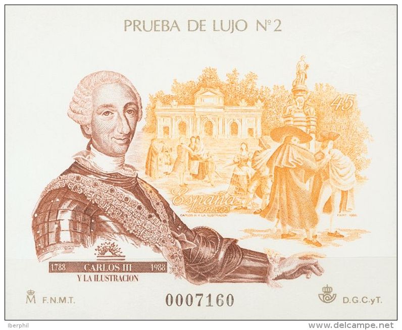 2&ordm; CENTENARIO. Pruebas De Lujo. ** MNH 17P Prueba De Lujo. CARLOS III. MAGNIFICA. (Edifil 2017: 63&euro;) - Andere & Zonder Classificatie