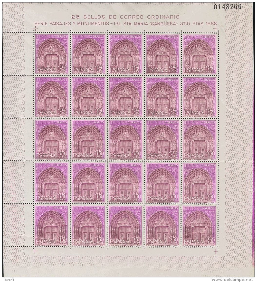 2&ordm; CENTENARIO. ** MNH 1879(25) 3&acute;50 Pts Malva Y Casta&ntilde;o, Hoja De Veinticinco. La Fila De Sellos Inferi - Andere & Zonder Classificatie