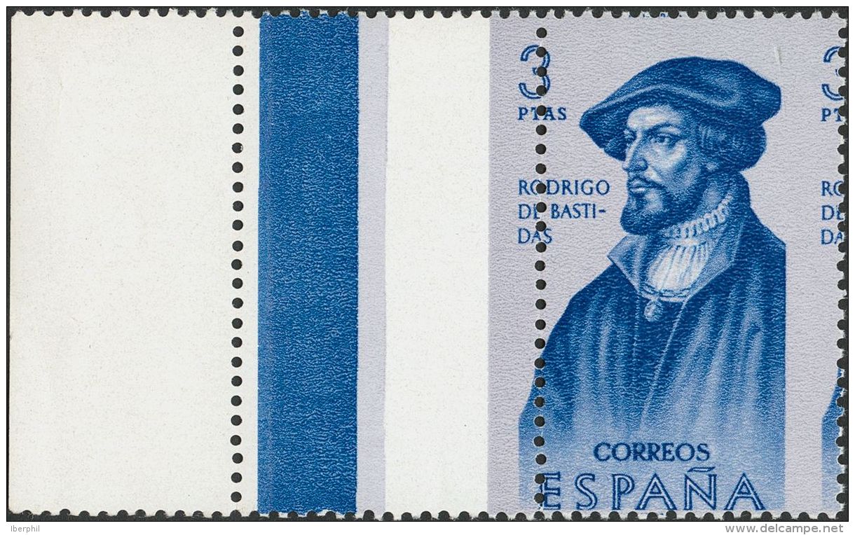 2&ordm; CENTENARIO. ** MNH 1380dh 3 Pts Azul, Borde De Hoja. Variedad DENTADO DESPLAZADO. MAGNIFICO Y ESPECTACULAR, ESPE - Autres & Non Classés