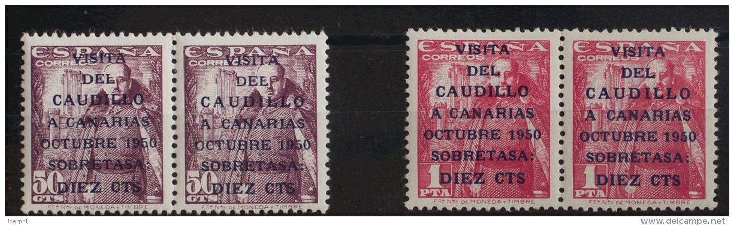 2&ordm; CENTENARIO. ** MNH 1088/89, 1088/89he Serie Completa, Pareja. Un Sello Variedad CAUDILLO CORTO. MAGNIFICA. (Edif - Autres & Non Classés