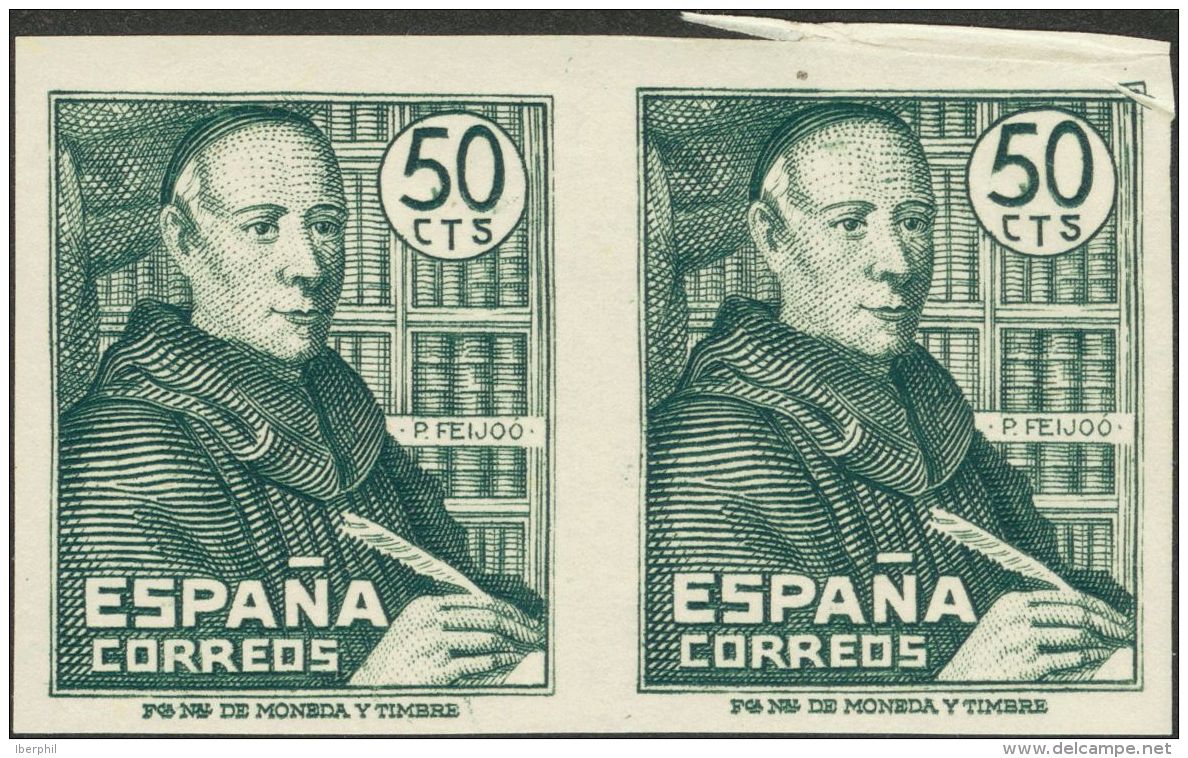 ESTADO ESPA&Ntilde;OL. Emisiones Diversas Del Estado Espa&ntilde;ol. ** MNH 1011s(2) 50 Cts Verde, Pareja. SIN DENTAR, U - Altri & Non Classificati