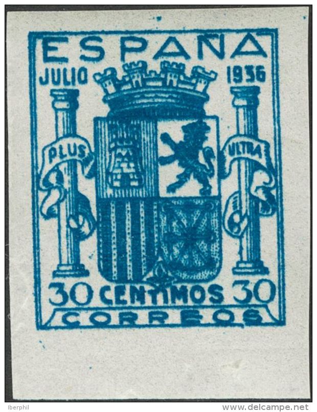 ESTADO ESPA&Ntilde;OL. Escudo De Espa&ntilde;a. ** MNH NE56/57 Serie Completa, Borde De Hoja Inferior. MAGNIFICA. (Edifi - Other & Unclassified