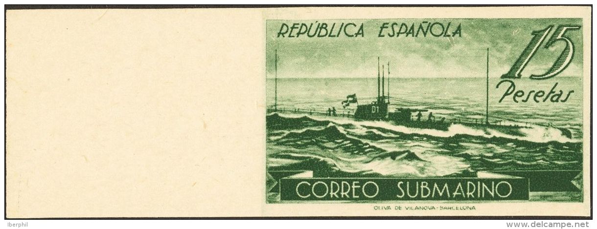 II REPUBLICA. Submarino. (*) 775/80pcs Serie Completa. PAPEL CARTON. MAGNIFICA. (Edifil 2015: 594&euro;) - Autres & Non Classés