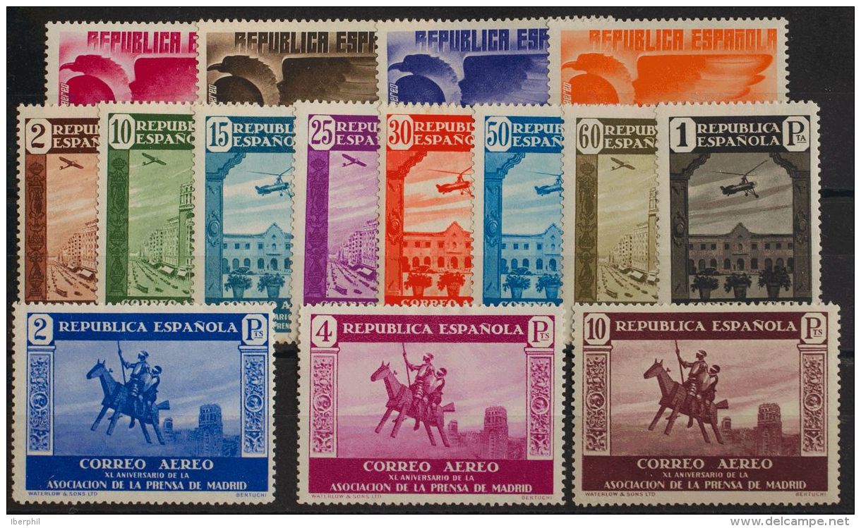 II REPUBLICA. Prensa. ** MNH 711/25 Serie Completa. MAGNIFICA. (Edifil 2017: 71&euro;) - Autres & Non Classés