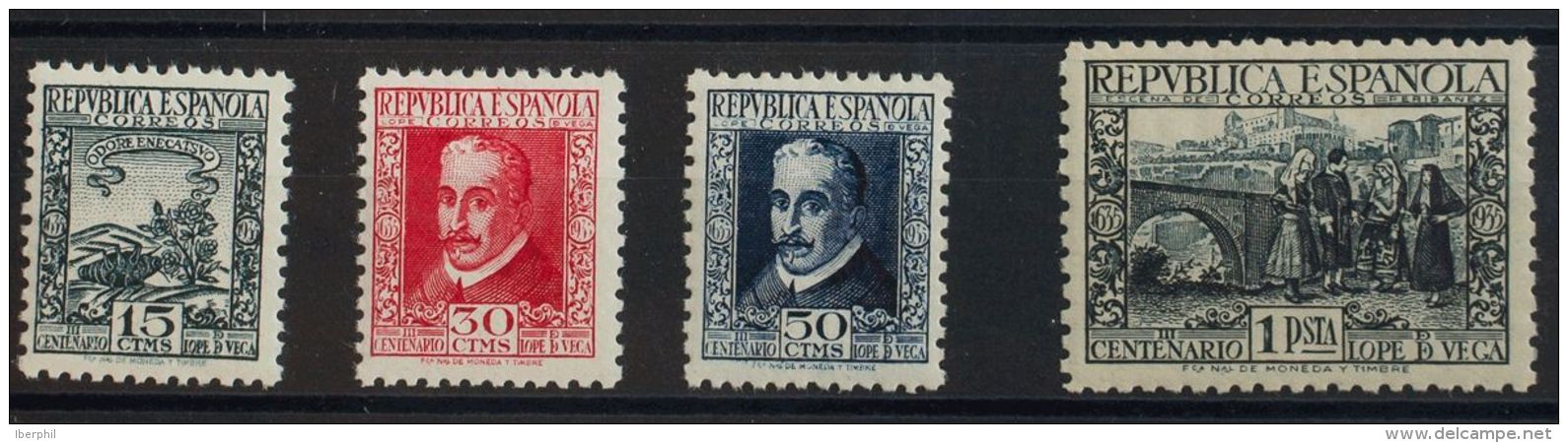 II REPUBLICA. Lope De Vega. ** MNH 690/93 Serie Completa. Excepcionales Centrajes. MAGNIFICA. (Edifil 2017: 160&euro;) - Autres & Non Classés