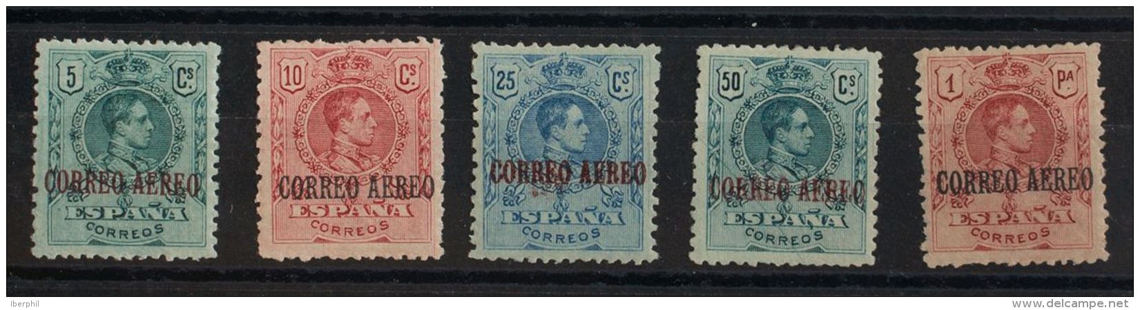 SIGLO XX. Alfonso XIII. Correo A&eacute;reo. Medall&oacute;n. * MH 292/96 Serie Completa. Excelentes Centrajes. MAGNIFIC - Autres & Non Classés