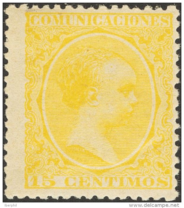 ALFONSO XIII. Alfonso XIII. Pel&oacute;n. ** MNH 229 15 Cts Amarillo. MAGNIFICO. - Andere & Zonder Classificatie