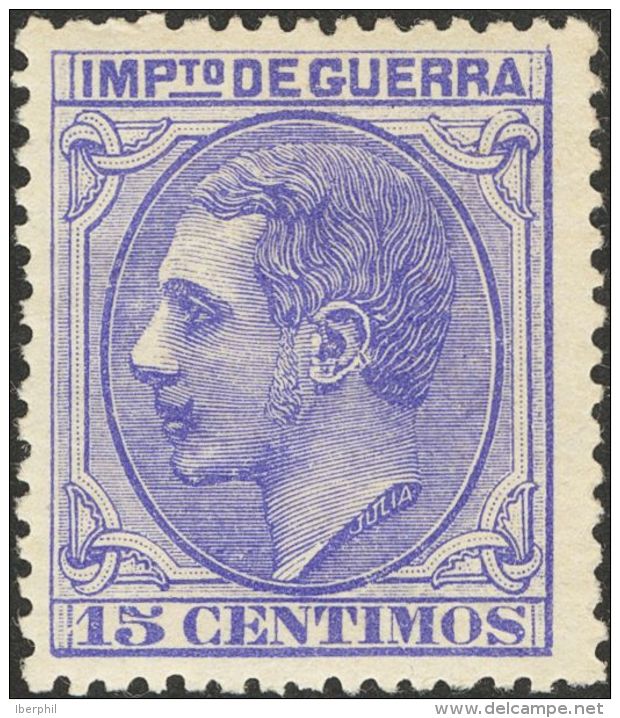 ALFONSO XII. Alfonso XII. 1 De Mayo De 1879. * MH NE6 15 Cts Azul. NO EMITIDO. MAGNIFICO. (Edifil 2017: +32&euro;) - Autres & Non Classés