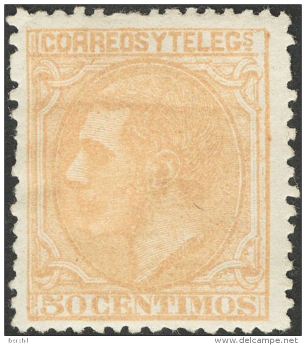 ALFONSO XII. Alfonso XII. 1 De Mayo De 1879. * MH 206 50 Cts Ocre. Bien Centrado. BONITO. (Edifil 2017: 166&euro;) - Andere & Zonder Classificatie