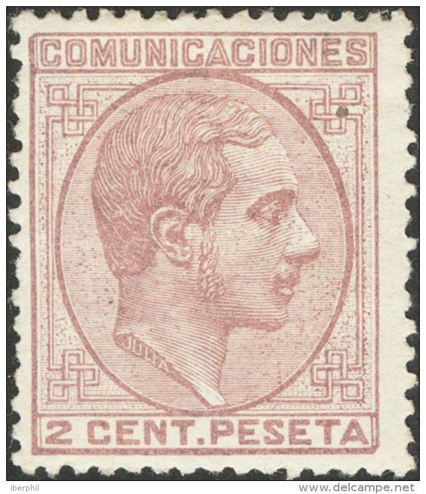 ALFONSO XII. Alfonso XII. 1 De Julio De 1878. * MH 190 2 Cts Malva. MAGNIFICO. (Edifil 2017: 53&euro;) - Andere & Zonder Classificatie