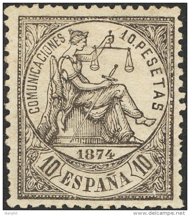 I REPUBLICA. Alegor&iacute;a De La Justicia. * MH 152 10 Pts Negro (dentado Levemente Retocado). Excelente Centraje Y Co - Altri & Non Classificati