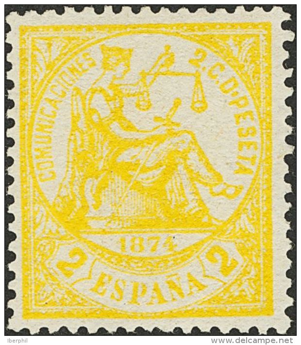 I REPUBLICA. Alegor&iacute;a De La Justicia. * MH 143 2 Cts Amarillo. Color Y Centraje Excepcionales. PIEZA DE LUJO. - Autres & Non Classés