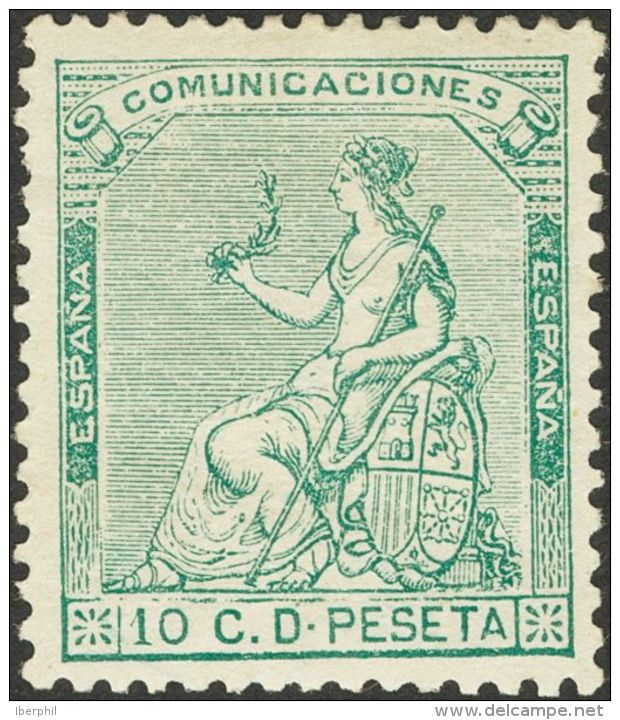 I REPUBLICA. Alegor&iacute;a De Espa&ntilde;a. * MH 133 10 Cts Verde. Excelente Color Y Centraje. PIEZA DE LUJO. - Autres & Non Classés