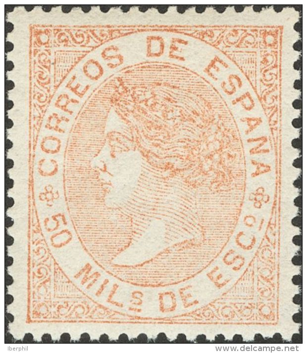 ISABEL II. Isabel II. 1 De Julio De 1867. * MH 96 50 Mils Casta&ntilde;o Claro. PIEZA DE LUJO. - Autres & Non Classés