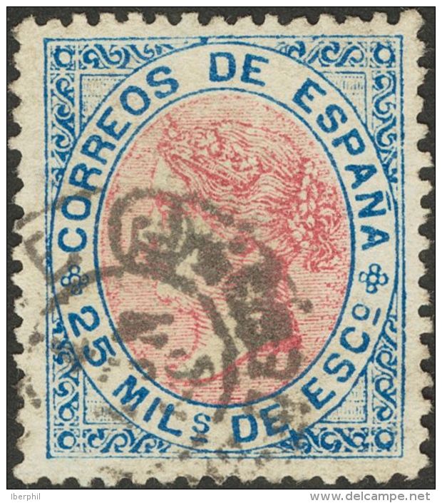 ISABEL II. Isabel II. 1 De Julio De 1867. &ordm; 95 25 Mils Azul Y Rosa. Excelente Centraje Y Color. PIEZA DE LUJO. (Edi - Andere & Zonder Classificatie