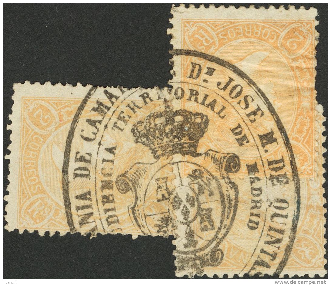 ISABEL II. Isabel II. 1 De Enero De 1865. 1&ordf; Emisi&oacute;n Dentada. &ordm; 79A 2 Reales Casta&ntilde;o Amarillo (t - Andere & Zonder Classificatie